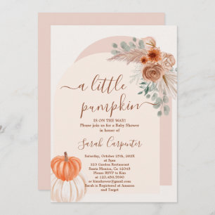 A little pumpkin Boho Baby Shower Invitation