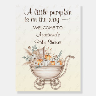 A Little Pumpkin Boho Baby Shower Welcome Foam Board