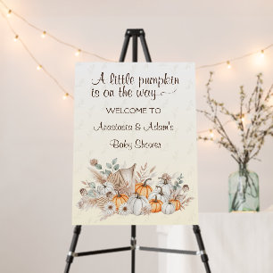 A Little Pumpkin Boho Baby Shower Welcome Foam Board