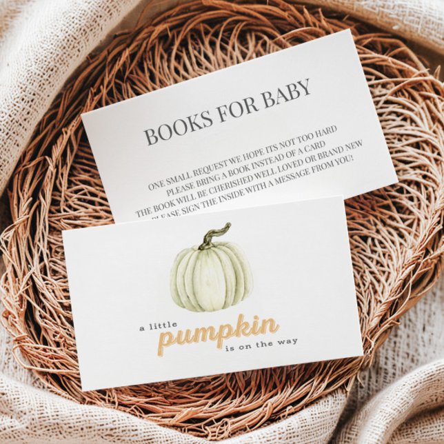 A Little Pumpkin Books For Baby Enclosure Card (Creator Uploaded)