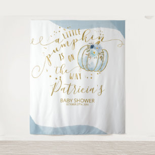 A Little Pumpkin Boy Baby Shower Backdrop