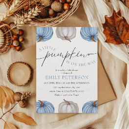 A little pumpkin Boy Fall Baby Shower Invitation