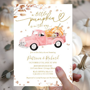 A Little Pumpkin Budget Baby Shower Invitations Flyer
