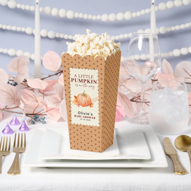 A Little Pumpkin Cute Fall Rustic Baby Shower Favor Boxes (Wedding)