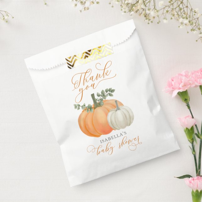 A Little Pumpkin Fall Autumn Baby Shower  Favor Bag (Sealed)