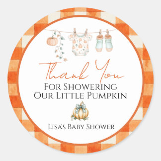 A Little Pumpkin Fall Autumn Baby Shower Favor Tag