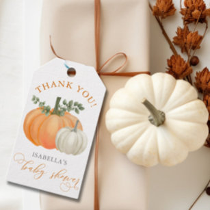 A Little Pumpkin Fall Autumn Baby Shower  Gift Tags