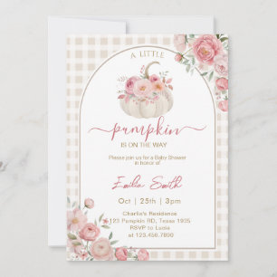 A Little Pumpkin Fall Autumn Baby Shower  Invitation