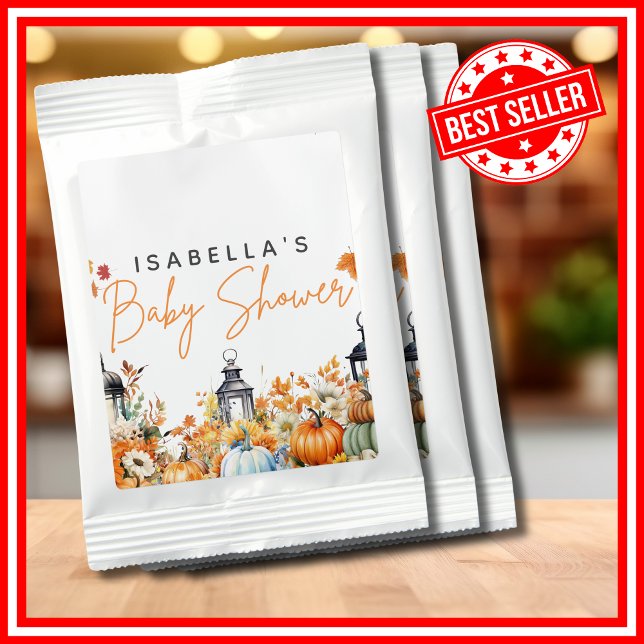 A Little Pumpkin Fall Autumn Floral Baby Shower Margarita Drink Mix (A Little Pumpkin is on the Way Fall Autumn Floral Baby Shower Margarita Drink Mix)