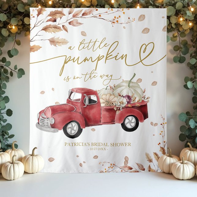 A Little Pumpkin Fall Baby Shower Backdrop (Creator Uploaded)