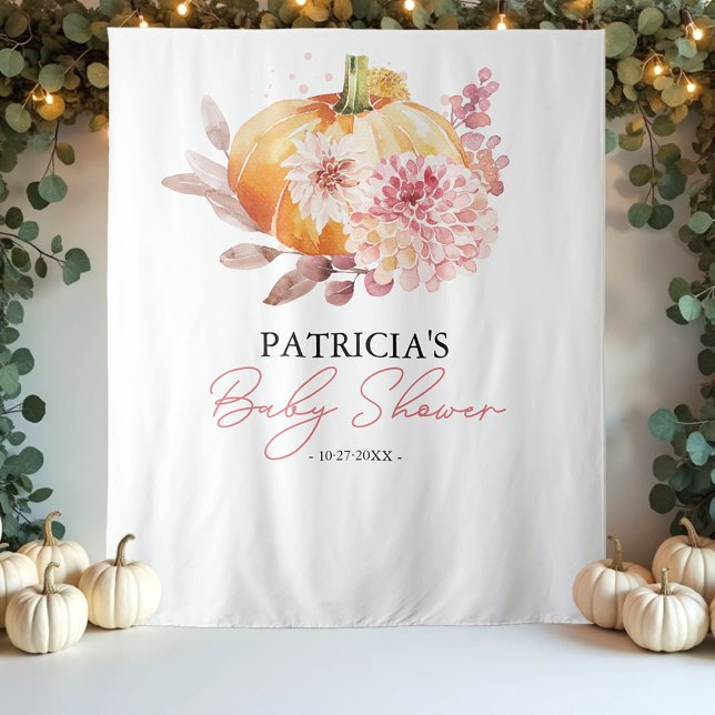 A Little Pumpkin Fall Baby Shower Backdrop (Creator Uploaded)