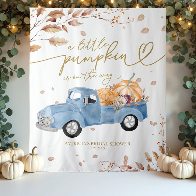 A Little Pumpkin Fall Baby Shower Backdrop (Creator Uploaded)