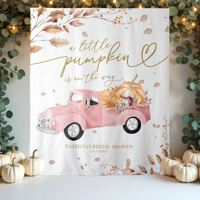 A Little Pumpkin Fall Baby Shower Backdrop (Creator Uploaded)