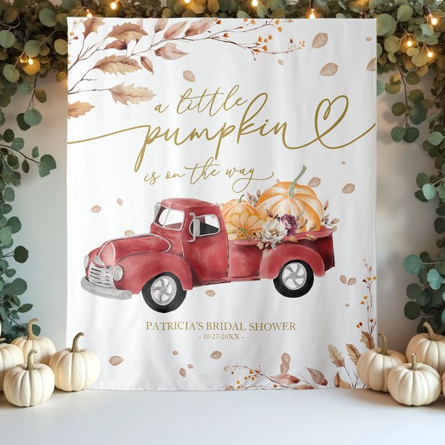 A Little Pumpkin Fall Baby Shower Backdrop (Creator Uploaded)