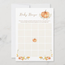 A Little Pumpkin Fall | Baby Shower Bingo Card