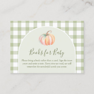 A Little Pumpkin Fall Baby Shower Books For Baby Enclosure Card