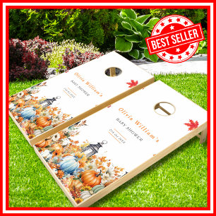 A Little Pumpkin Fall Baby Shower Cornhole Set