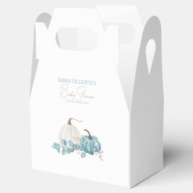 A Little Pumpkin Fall Baby Shower Favor Boxes (Opened)