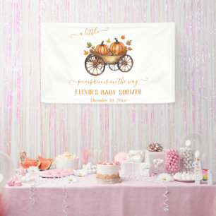 A Little Pumpkin Fall Baby Shower Gender Neutral F Banner
