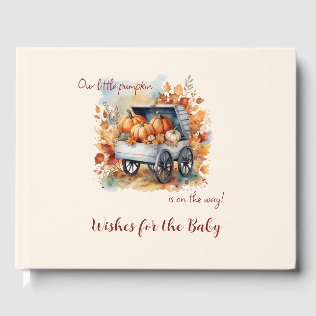 A Little Pumpkin Fall Baby Shower | Gender Neutral Guest Book (Front)