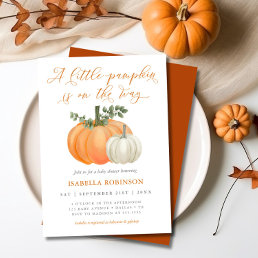 A Little Pumpkin Fall Baby Shower | Gender Neutral Invitation