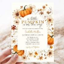 A Little Pumpkin Fall Baby Shower Gender Neutral  Invitation