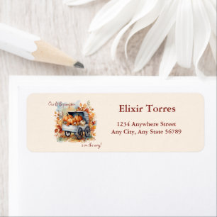 A Little Pumpkin Fall Baby Shower   Gender Neutral Label