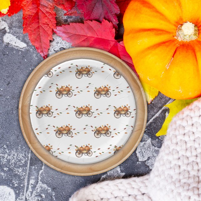 A Little Pumpkin Fall Baby Shower Gender Neutral Paper Plates (Creator Uploaded)