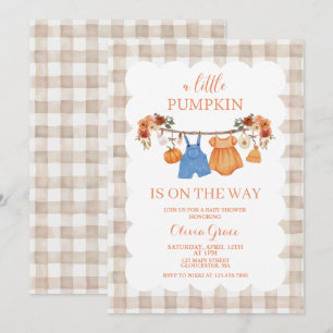 A Little Pumpkin Fall Baby Shower Invitation