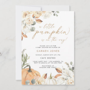 A Little Pumpkin Fall Baby Shower Invitation