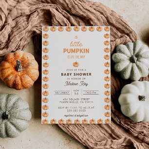A Little Pumpkin Fall Baby Shower Invitation