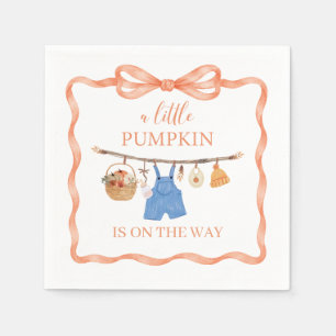 A Little Pumpkin Fall Baby Shower Invitation Napkins