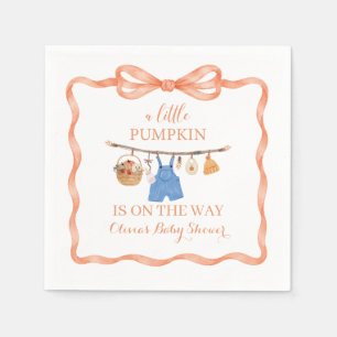 A Little Pumpkin Fall Baby Shower Invitation Napkins