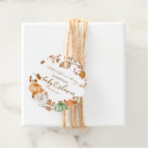 A Little Pumpkin Fall Baby Shower Leaves & Pumpkin Favor Tags