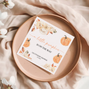 A Little Pumpkin Fall Baby Shower  Napkins