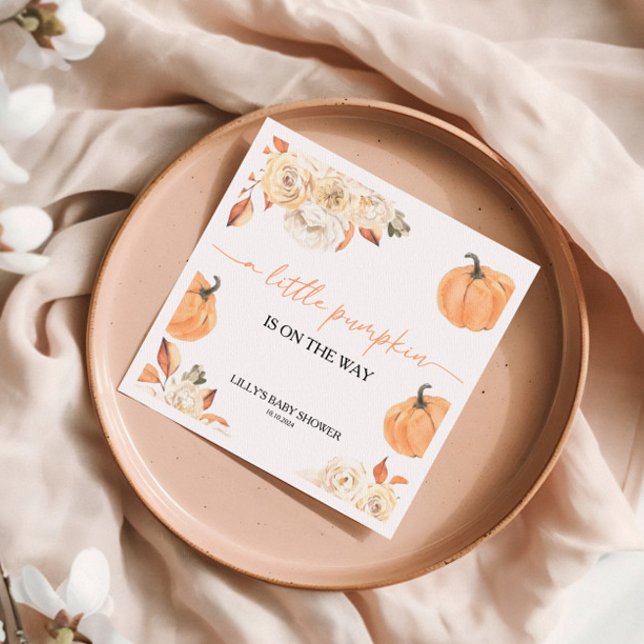 A Little Pumpkin Fall Baby Shower  Napkins (Creator Uploaded)