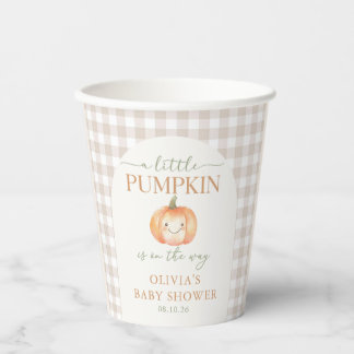A Little Pumpkin Fall Baby Shower Paper Cups