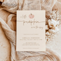 A Little Pumpkin Fall Baby Shower, Pink Baby Girl  Invitation