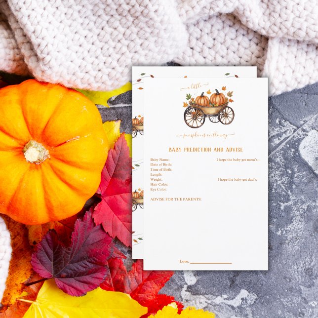 A Little Pumpkin Fall Baby Shower Prediction Game (Creator Uploaded)