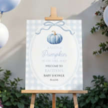 A Little Pumpkin Fall Baby Shower Welcome Sign