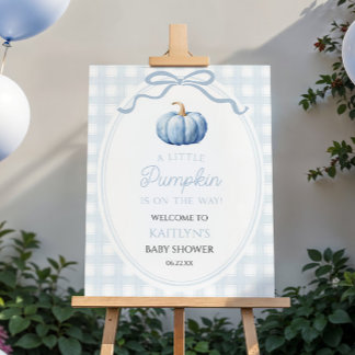A Little Pumpkin Fall Baby Shower Welcome Sign