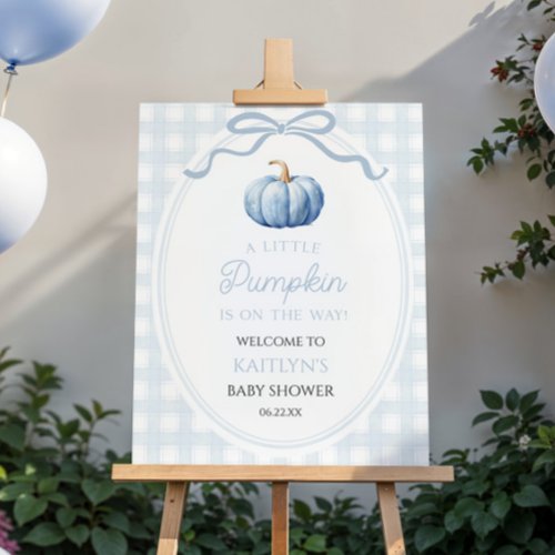 A Little Pumpkin Fall Baby Shower Welcome Sign