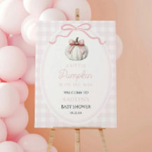 A Little Pumpkin Fall Baby Shower Welcome Sign