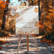 A Little Pumpkin Fall Baby Shower Welcome Sign