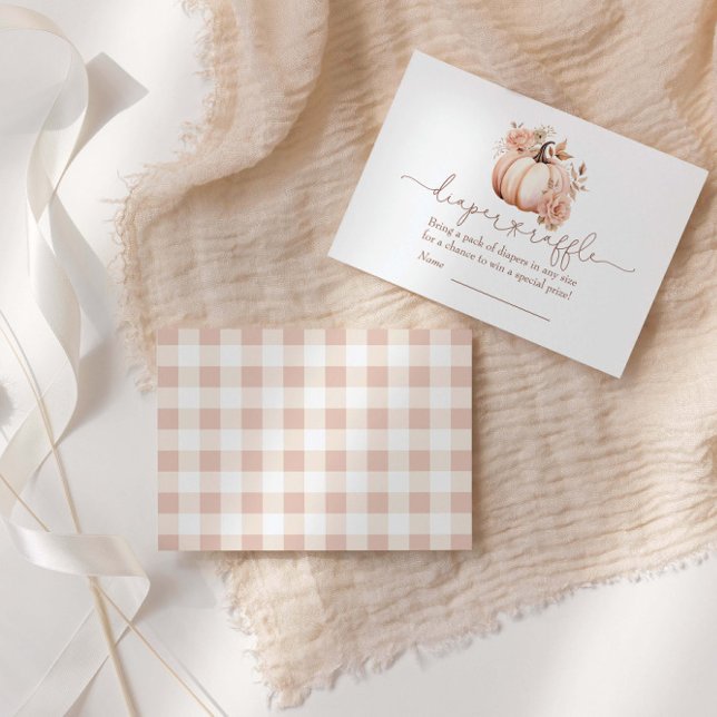 A Little Pumpkin Fall Diaper Raffle Enclosure Card (Creator Uploaded)