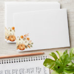A Little Pumpkin Fall Floral Baby Shower Envelope<br><div class="desc">A Little Pumpkin Fall Floral Baby Shower envelope features beautifully illustrated pumpkins among bohemian toned florals and a cute plaid gingham liner.</div>
