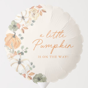 A Little Pumpkin Floral Boho Rustic Baby Shower Balloon