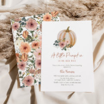 A Little Pumpkin Floral Fall Baby Shower Invitation