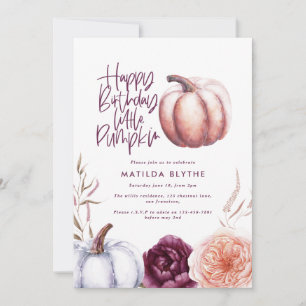 A little pumpkin floral fall purple peach photo