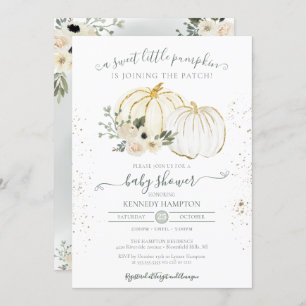 A Little Pumpkin Gender Neutral Fall Baby Shower Invitation